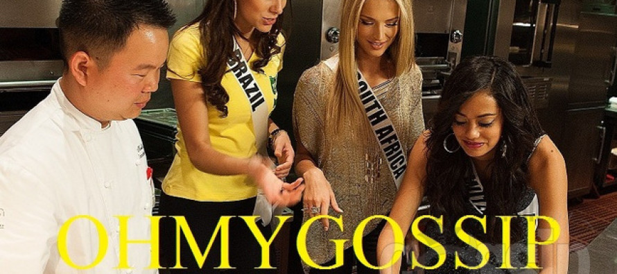 Miss Universe 2012 @ Gordon Ramsay Steak. Big gallery!