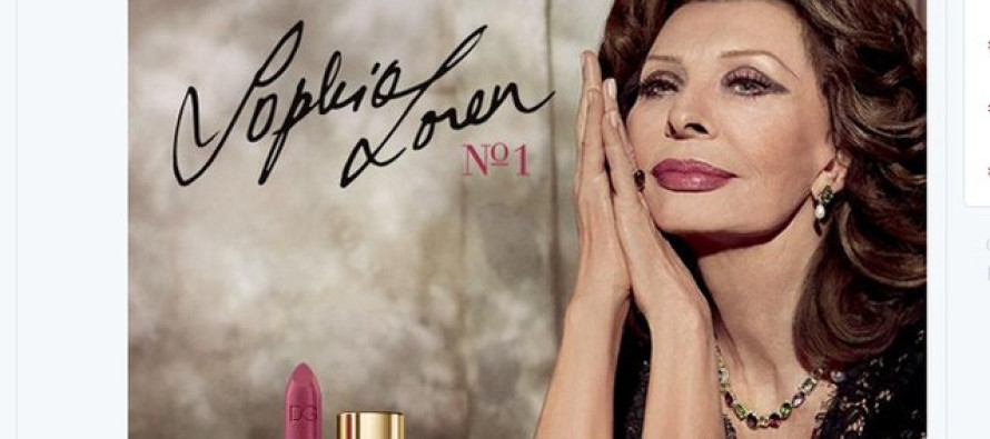 Sophia Loren honoured with Dolce and Gabbana lipstick